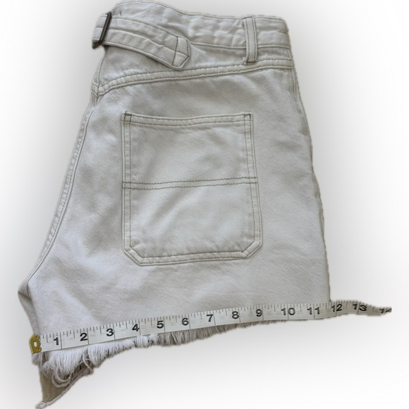 We The Free 😍(Free People)🔥Cream Cut-Off ❤️Denim Shorts Size:29 - Picture 6 of 8